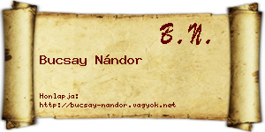 Bucsay Nándor névjegykártya